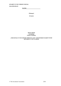 CAIF IA Model Trust Deed
