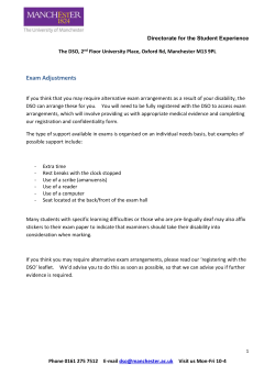 Exam Adjustments - The University of Manchester