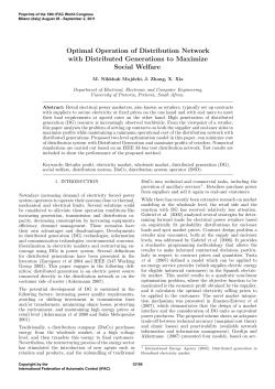 Optimal Operation of Distribution Network with Distributed