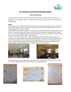 JET Secondary and Vocational Education Report