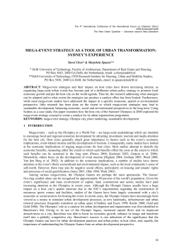 Mega-event Strategy As a Tool of Urban Transformation