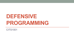 Defensive programming