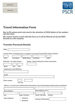 PSCR Traveler Form Rental