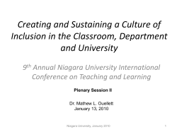 College of Education and Human Sciences University of Wisconsin