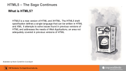 HTML5 &ndash; The Saga Continues - origin