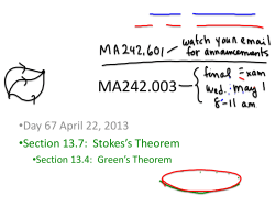 Green`s Theorem - NC State: WWW4 Server