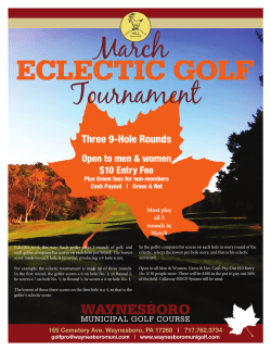 March ECLECTIC GOLF Tournament - Waynesboro Municipal Golf