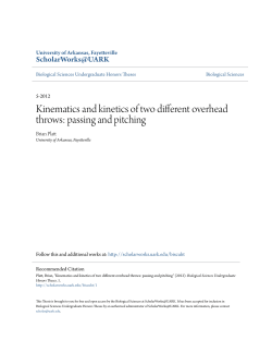 Kinematics and kinetics of two different overhead throws: passing
