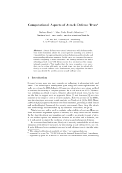 Computational Aspects of Attack–Defense Trees