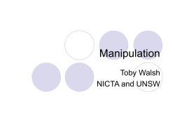 Manipulation and elicitation