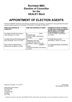 Appointment of Election Agents