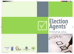 Election Agents Manual - National Democratic Institute