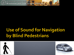 Quiet vehicles and pedestrians with visual impairments