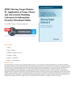Moving Target Defense II
