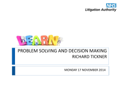problem solving and decision making