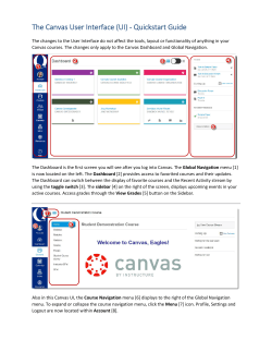 The Canvas User Interface (UI) ‐ Quickstart Guide