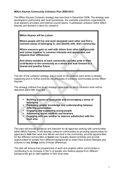 Milton Keynes Community Cohesion Plan