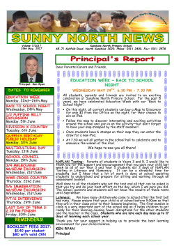 Newsletter 05.19.17.pub - Sunshine North Primary School