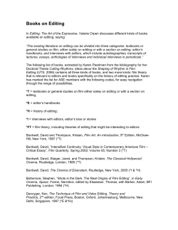 List of Books on Editing