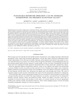 Sustainable reservoir operation: can we
