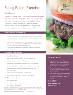 Eating Before Exercise