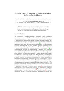 Entropic Uniform Sampling of Linear Extensions in Series