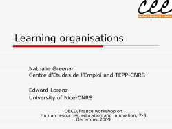 Learning organisations