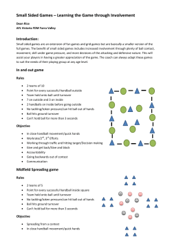 Small Sided Games