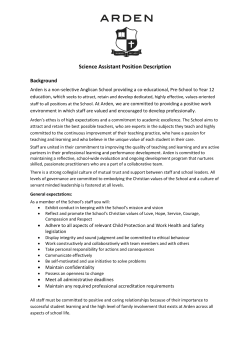 Science Assistant Position Description