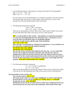 CH 117 Fall 2015Worksheet 4 For the following species, which