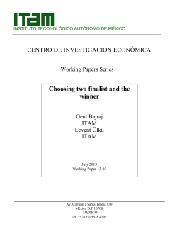 Choosing two finalist and the winner