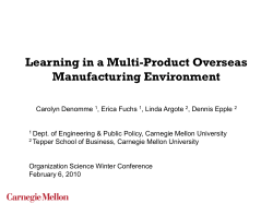 OSA Production Volumes (q) - Duke University`s Fuqua School of
