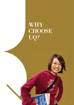 why choose uq? - University of Queensland