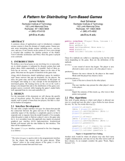 A Pattern for Distributing Turn-Based Games