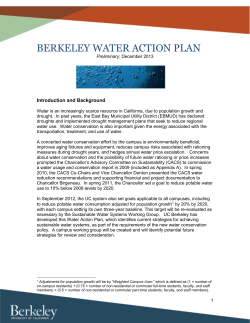 Water Action Plan - UC Berkeley Sustainability