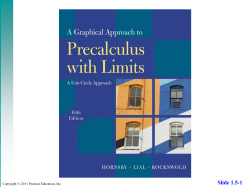 Ch 1 Linear Functions, Equations and Inequalities
