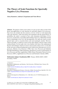 The Theory of Scale Functions for Spectrally Negative L&eacute;vy Processes