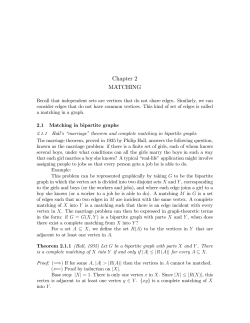 Chapter 2 MATCHING