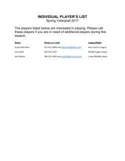 INDIVIDUAL PLAYER`S LIST