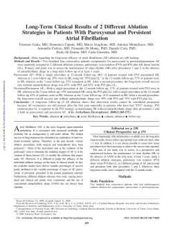 Long-Term Clinical Results of 2 Different Ablation Strategies in