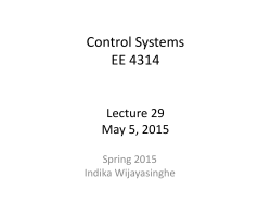 Control Systems EE 4314