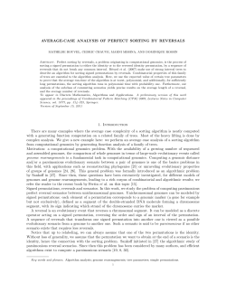 Average-case analysis of perfect sorting by reversals