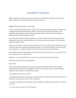 ASSIGNMENT 3: BLACKJACK