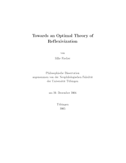 Towards an Optimal Theory of Reflexivization