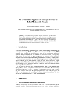 An Evolutionary Approach to Damage Recovery of Robot Motion