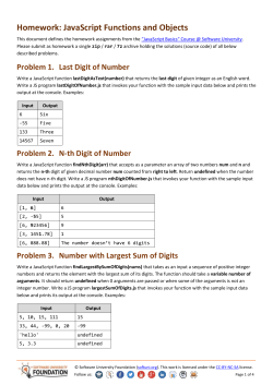 JavaScript Basics - Homework
