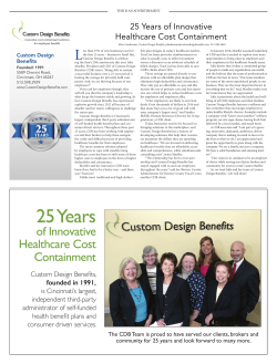 25 Years - Custom Design Benefits