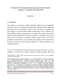 Are Southern African competition law regimes geared up for