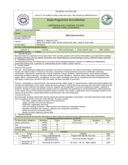 UNIVERSITY OF NOVI SAD FACULTY OF AGRICULTURE 21000
