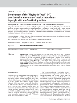 (PiT) questionnaire: a measure of musical intouchness in people with